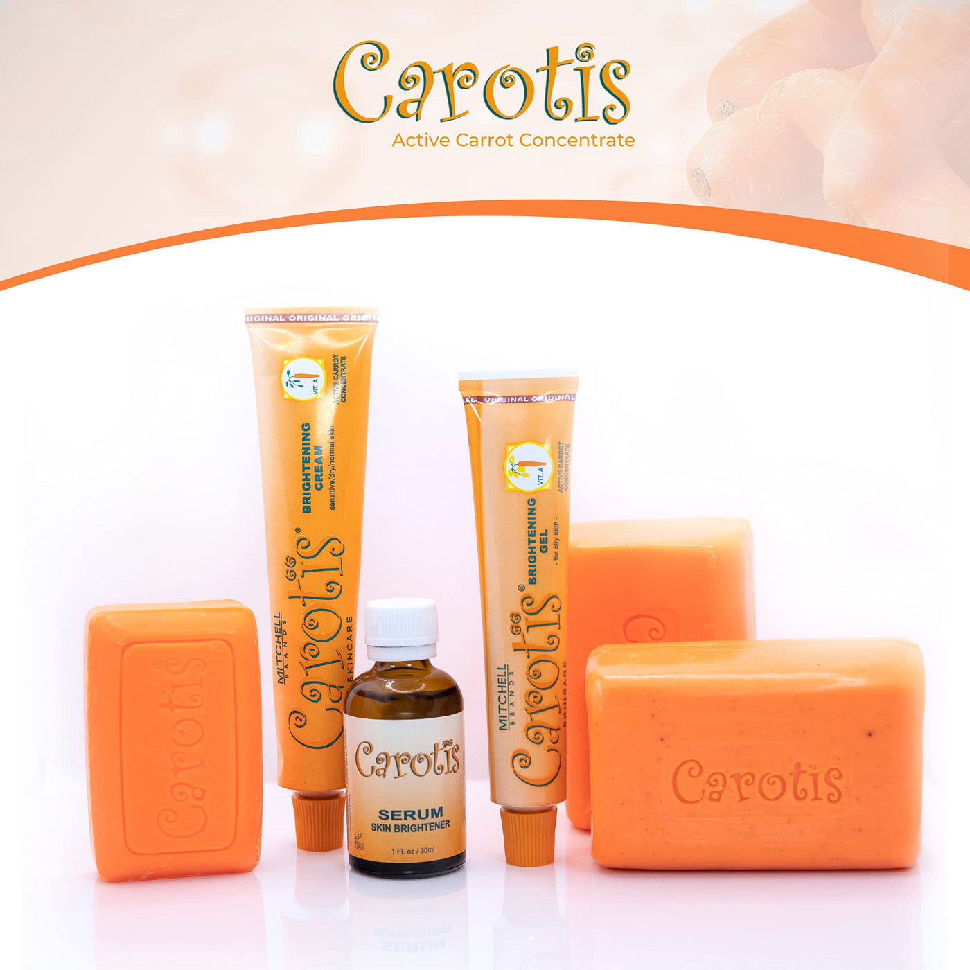 Beauty Soap 80gr - Formulated to Clean and Refresh Skin, with Carrot Oil, Glycerin, Beta Carotene, Vitamin A, and Olive Oil